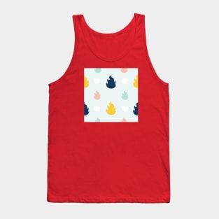 Colorful Fire Flame Lit Pattern Tank Top